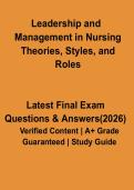 Leadership and Management in Nursing PDF &vert; Theories&comma; Styles & Roles Study Guide
