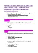 PENNSYLVANIA OCCUPATIONAL HEALTH NURSE EXAM &NewLine;QUESTIONS AND CORRECT ANSWERS &lpar;VERIFIED &NewLine;ANSWERS&rpar; PLUS RATIONALES 2025&vert;2026 Q&A &vert; &NewLine;INSTANT DOWNLOAD PDF