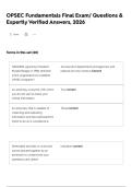 OPSEC Fundamentals Final Exam&sol; Questions & Expertly Verified Answers&comma; 2026