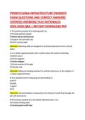 PENNSYLVANIA INFRASTRUCTURE ENGINEER &NewLine;EXAM QUESTIONS AND CORRECT ANSWERS &NewLine;&lpar;VERIFIED ANSWERS&rpar; PLUS RATIONALES &NewLine;2025&vert;2026 Q&A &vert; INSTANT DOWNLOAD PDF 