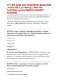 ATI MED SURG CMS PROCTORED EXAM 2026 &vert; VERSIONS A&comma; B AND C &vert; COMPLETE QUESTIONS AND VERIFIED CORRECT ANSWERS