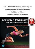 Test Bank For Anatomy & Physiology for Health Professions&comma; An Interactive Journey&comma; &NewLine;4th Edition by Colbert&comma; &NewLine;Verified Chapters 1 - 19&comma; Complete Edition&NewLine;