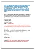 WGU D027 Course Material Questions &vert; Updated Exam 2026 &NewLine;WITH Recent Newest Verified And Well Analyzed Exam &NewLine;Questions  &lpar;Actual Exam 2026-2027&rpar; Correct Detailed & &NewLine;Verified ANSWERS &lpar;100&percnt; Accurate Solutions&rpar; ALREADY &NewLine;GRADED A&plus;&vert;&vert;NEWEST VERSION Of The Exa