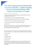NSG 3180 Communication and Teamwork Exam 2 Actual Exam 2026&sol;2027 &ndash; Complete Exam-Style Questions with Detailed Rationales &vert; 100&percnt; Verified &vert; Pass Guaranteed &ndash; A&plus; Graded&NewLine;&NewLine;