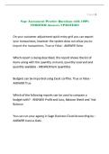 Sage Assessment Practice Questions with 100&percnt; VERIFIED Answers UPDATED&excl;&excl;&excl;