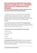 NCCT SCRUB TECH PRACTICE EXAM 2026 &vert; SURGICAL TECHNOLOGY TS-C &vert; COMPLETE QUESTIONS WITH VERIFIED DETAILED ANSWERS