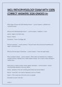 WGU PATHOPHYSIOLOGY EXAM WITH 100&percnt; &NewLine;CORRECT ANSWERS 2026 GRADED A&plus;