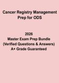 Cancer Registry Management Prep for ODS PDF &vert; Study Guide & Exam Practice