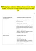 PHR&colon; Employee and Labor Relations Exam with all Correct & 100&percnt; Verified Answers &vert;Latest Version &vert;Guaranteed to Pass