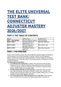 Connecticut Property & Casualty Adjuster License Exam Mastery Test Bank 2026&sol;2027 &lpar;60 Q&A with Rationales&rpar;