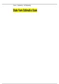 State Farm Estimatics Exam Questions and Answers Study Guide&NewLine;