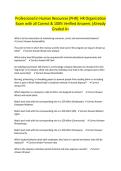 Professional in Human Resources &lpar;PHR&rpar;&colon; HR Organization Exam with all Correct & 100&percnt; Verified Answers &vert;Already Graded A&plus;