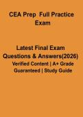 CEA Full Practice Exam PDF &vert; Study Guide&comma; Questions & Answers