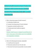 Alabama Health Insurance Exam Practice Test &NewLine;Questions With Correct Answers &lpar;Verified &NewLine;Answers&rpar; Plus Rationales 2026 Q&A &vert; Instant &NewLine;Download Pdf 