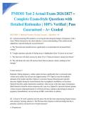 PNH301 Test 2 Actual Exam 2026&sol;2027 &ndash; Complete Exam-Style Questions with Detailed Rationales &vert; 100&percnt; Verified &vert; Pass Guaranteed &ndash; A&plus; Graded&NewLine;&NewLine;