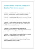 Roadway Worker Protection Training Exam Questions With Correct Answers&period;