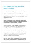 RWP Training EXAM QUESTIONS WITH CORRECT ANSWERS&period;