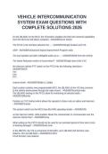 VEHICLE INTERCOMMUNICATION SYSTEM EXAM QUESTIONS WITH COMPLETE SOLUTIONS 2026