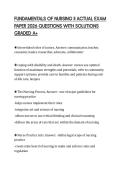 FUNDAMENTALS OF NURSING II ACTUAL EXAM&NewLine;PAPER 2026 QUESTIONS WITH SOLUTIONS&NewLine;GRADED A&plus;