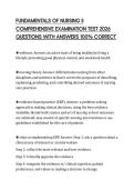 FUNDAMENTALS OF NURSING II&NewLine;COMPREHENSIVE EXAMINATION TEST 2026&NewLine;QUESTIONS WITH ANSWERS 100&percnt; CORRECT
