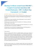 Blasting Certificate Actual Exam 2026&sol;2027 &ndash; Complete Exam-Style Questions with Detailed Rationales &vert; 100&percnt; Verified &vert; Pass Guaranteed &ndash; A&plus; Graded&NewLine;&NewLine;