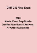 CNIT 242 Final Exam PDF &vert; Practice Questions&comma; Answers & Complete Study Guide &lpar;Networking&rpar;