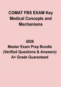 COMAT FBS Exam PDF &vert; Key Medical Concepts & Mechanisms Study Guide