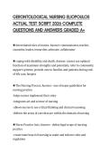 GERONTOLOGICAL NURSING ELIOPOULOS&NewLine;ACTUAL TEST SCRIPT 2026 COMPLETE&NewLine;QUESTIONS AND ANSWERS GRADED A&plus;