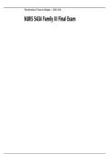 NURS 5434 Family III Final Exam Study Guide Questions and Answers