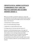 GERONTOLOGICAL NURSING ELIOPOULOS&NewLine;COMPREHENSIVE STUDY GUIDE 2026&NewLine;PRACTICE QUESTIONS AND ACCURATE&NewLine;ANSWERS GRADED A&plus;