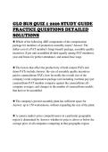 GLO BUS QUIZ 1 2026 STUDY GUIDE&NewLine;PRACTICE QUESTIONS DETAILED&NewLine;SOLUTIONS&NewLine;