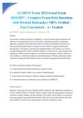 AC-HPAT Exam 2024 Actual Exam 2026&sol;2027 &ndash; Complete Exam-Style Questions with Detailed Rationales &vert; 100&percnt; Verified &vert; Pass Guaranteed &ndash; A&plus; Graded&NewLine;&NewLine;