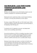 GLO BUS QUIZ 1 2026 TEST PAPER&NewLine;VERIFIED QUESTIONS AND&NewLine;ANSWERS