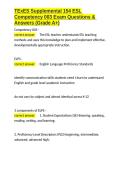 TExES Supplemental 154 ESL Competency 003 Exam Questions & Answers &lpar;Grade A&plus;&rpar;&period;docx&NewLine;&NewLine;
