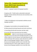 TeXes ESL Supplemental Practice Exam 2026 Exam Questions & Answers &lpar;Grade A&plus;&rpar;&period;docx&NewLine;&NewLine;