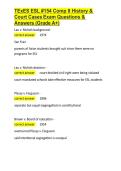 TExES ESL -154 Comp 8 History & Court Cases Exam Questions & Answers &lpar;Grade A&plus;&rpar;&period;docx&NewLine;&NewLine;