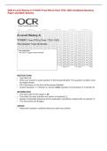 OCR A Level History A Y110&sol;01 From Pitt to Peel 1783&ndash;1853 Combined Question&NewLine;Paper and Mark Scheme