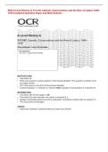OCR A Level History A Y111&sol;01 Liberals&comma; Conservatives and the Rise of Labour 1846&ndash;&NewLine;1918 Combined Question Paper and Mark Scheme 