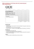 Paper and Mark Scheme&NewLine;OCR A Level History A Y112&sol;01 Britain 1900&ndash;1951 Combined Question