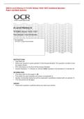 Paper and Mark Scheme&NewLine;OCR A Level History A Y113&sol;01 Britain 1930&ndash;1997 Combined Question