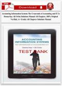 Solutions Manual for Accounting Information Systems&colon; The Crossroads of Accounting and IT&comma; 2nd Edition &ndash; Donna Kay & Ali Ovlia &lpar;All Chapters&comma; Verified&comma; A&plus; Grade&rpar;
