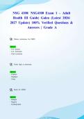 NSG 4100&sol; NSG4100 Exam 1 &ndash; Adult Health III Guide&vert; Galen &lpar;Latest 2026&sol; 2027 Update&rpar; 100&percnt; Verified Questions & Answers &vert; Grade A&NewLine;