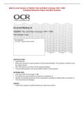 Combined Question Paper and Mark Scheme&NewLine;OCR A Level History A Y223&sol;01 The Cold War in Europe 1941&ndash;1995