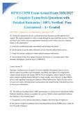 HFMA CSPR Exam Actual Exam 2026&sol;2027 &ndash; Complete Exam-Style Questions with Detailed Rationales &vert; 100&percnt; Verified &vert; Pass Guaranteed &ndash; A&plus; Graded