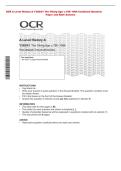 Paper and Mark Scheme&NewLine;OCR A Level History A Y302&sol;01 The Viking Age c&period;790&ndash;1066 Combined Question