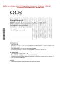 Combined Question Paper and Mark Scheme&NewLine;OCR A Level History A Y303&sol;01 English Government and the Church 1066&ndash;1216