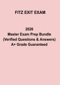 FITZ Exit Exam PDF &vert; Practice Questions&comma; Answers & Study Guide &lpar;Nursing Prep&rpar;