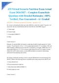ATI Virtual Scenario Nutrition Exam Actual Exam 2026&sol;2027 &ndash; Complete Exam-Style Questions with Detailed Rationales &vert; 100&percnt; Verified &vert; Pass Guaranteed &ndash; A&plus; Graded&NewLine;&NewLine;