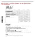 OCR A Level History A Y317&sol;01 China and its Rulers 1839&ndash;1989 Combined Question&NewLine;Paper and Mark Scheme 