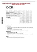 Question Paper and Mark Scheme&NewLine;OCR A Level History A Y318&sol;01 Russia and its Rulers 1855&ndash;1964 Combined